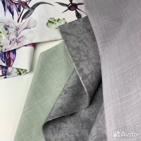 Ткань duck цвет бледно-зеленый отрез 2.5 метра