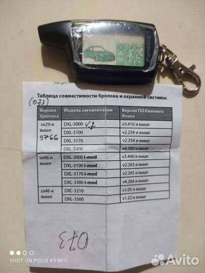 Брелок от сигнализации Pandora