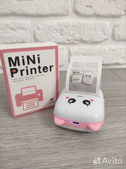 Портативный мини принтер, термо принтер