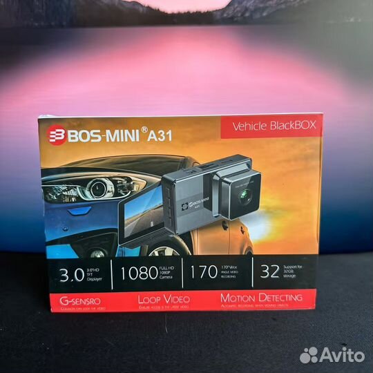 Видеорегистратор boss mini A31, Full HD, Микрофон (Арт.35330)