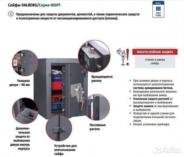 Взломостойкий сейф Valberg форт 50