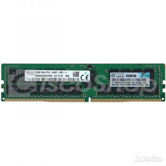 Память HP 32GB Dual Rank x4 PC4-2400T-R (DDR4-2400