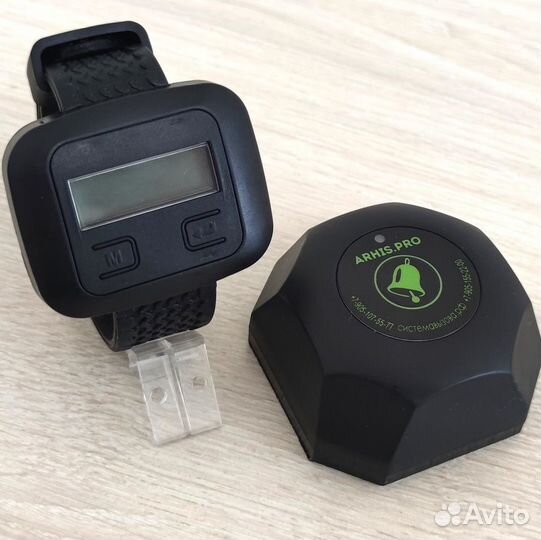 Кнопка вызова официанта Бургер и часы пейджер