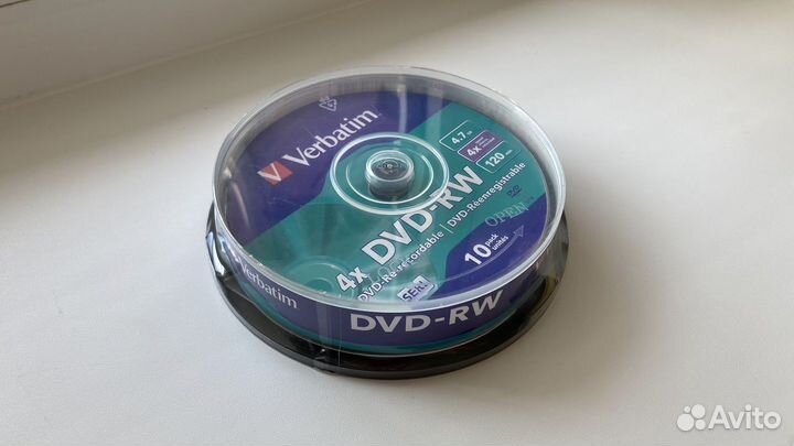 Диски болванки Verbatim 4x DVD-RW