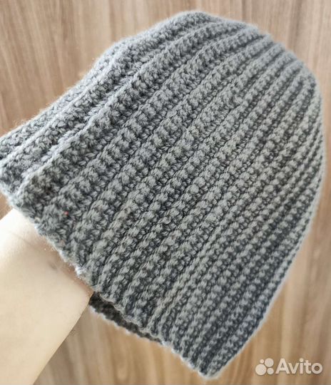 Мужская шапка большого размера, ручная вязка