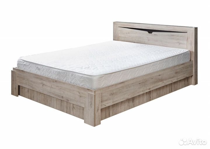 Кровать с подъемным механизмом и с основанием Соренто 140 дубстирлинг/кофе структурный матовый