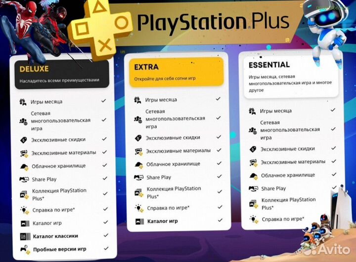 Подписка ps plus delux Украина ps5 ps4 (Арт.64648)