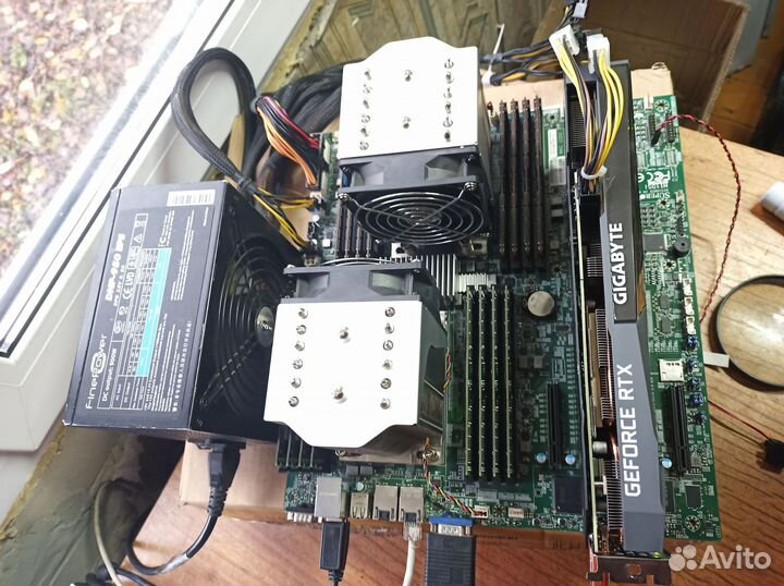 Материнская плата Supermicro h11dsi + epyc7601 x2