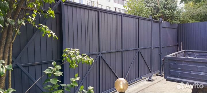 Откатные ворота с установкой