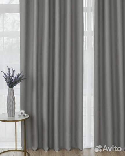 Шторы блэкаут Марсель Серая гавань