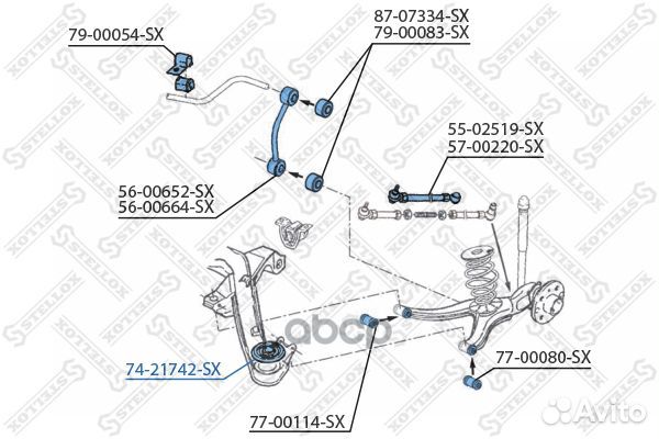 Сайлентблок зад. балки Opel Omega all 94-03 74