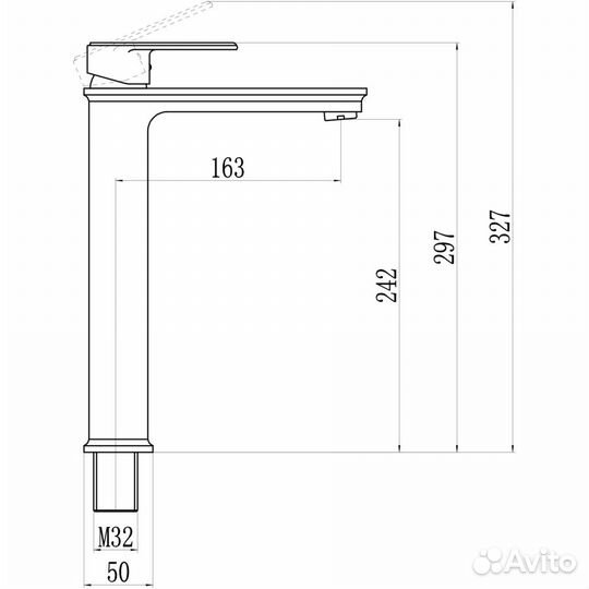 Смеситель для раковины Savol S-600301G