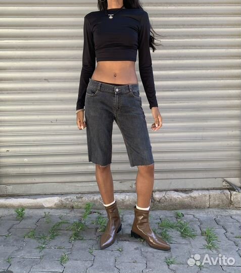 Шорты бермуды серые винтаж