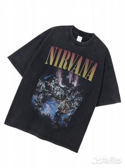 Футболка оверсайз рок группы Nirvana