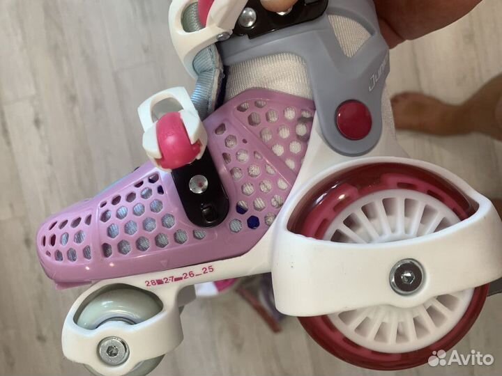 Роликовые коньки детские трехколесные