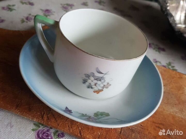 Фарфор.РСФСР.чайная пара.Ранние Советы
