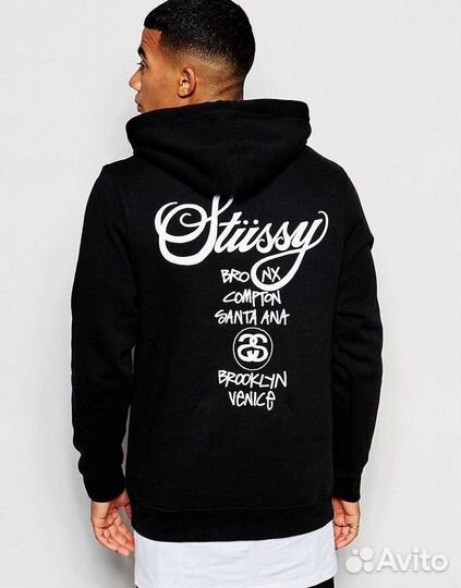 Худи на молнии Stussy