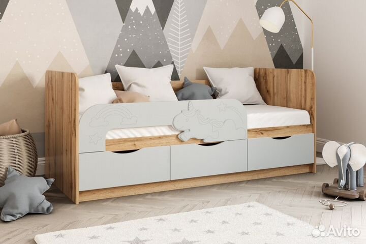 Кровать детская единорог