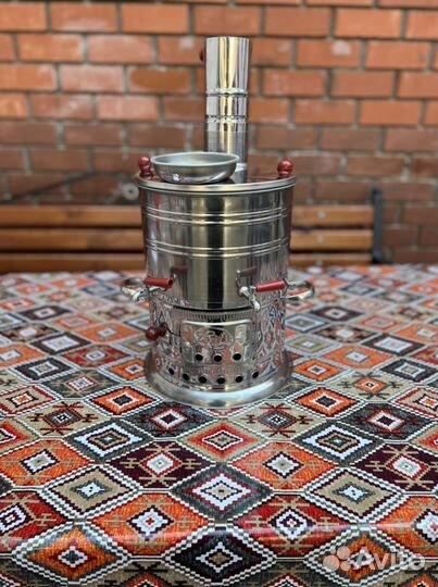 Самовар на дровах 5 литров с двумя кранами