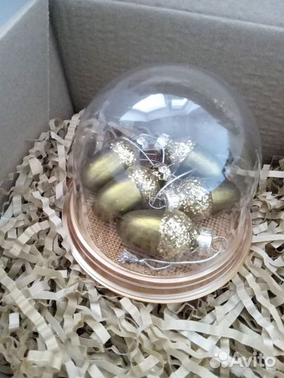 Новогодние игрушки набор, белка на елку, желуди