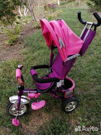 Детский велосипед 3-колесный с ручкой, трансформер