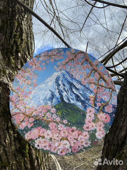 Интерьерная картина Панно фудзияма сакура