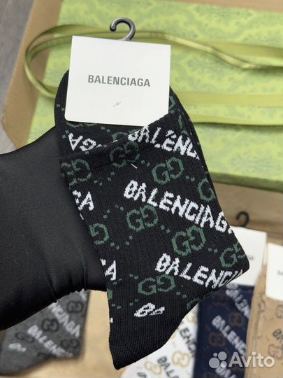 Подарочный набор носки мужские balenciaga gucci