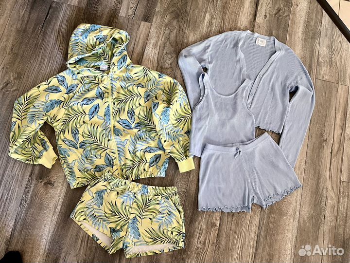 Костюм для девочки шорты, топ, толстовка Zara 158