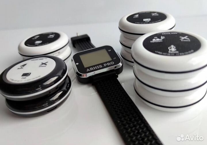 Кнопка вызова официанта в ассортименте с часами