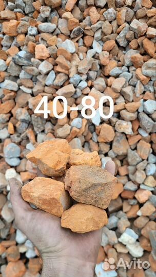 Дробленый кирпич и бетон