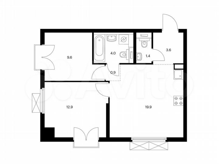 2-к. квартира, 52,3 м², 3/26 эт.
