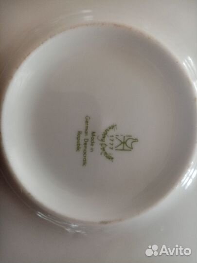 Тарелки 13 шт, сервиз, розы гдр, золочение