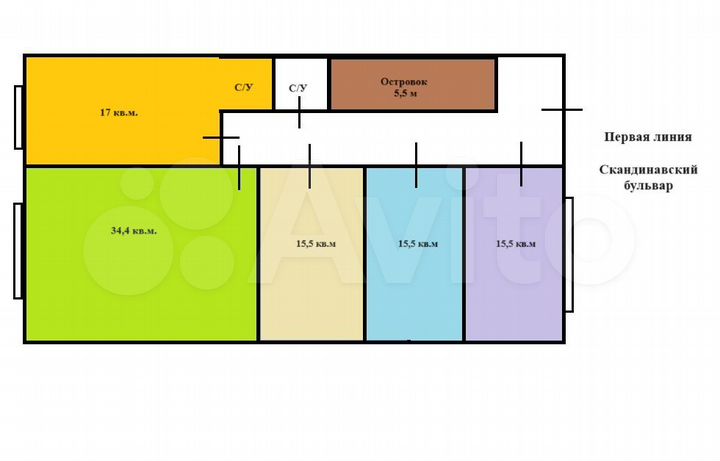 Свободного назначения, 45.3 м²