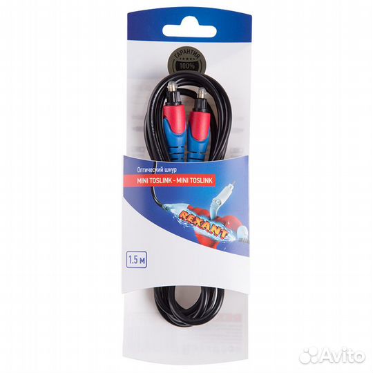 Шнур оптический Toslink 1.5М rexant (интерфейс S/p