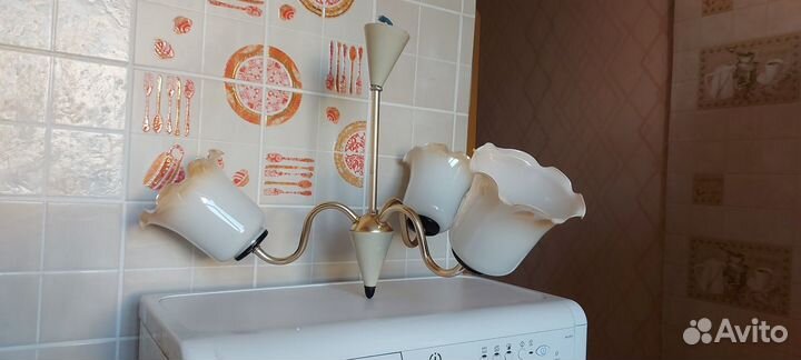 Люстра ретро 1961 год. 5 плафонов оригинал