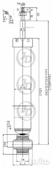 Just drive JAA0245 Амортизатор задний ford Fusion