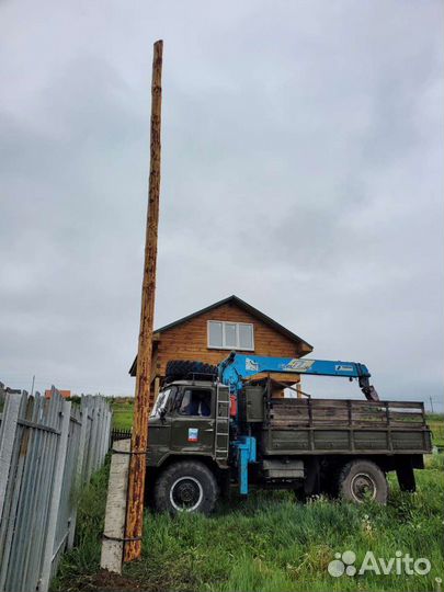 Установка опор лэп. Электромонтажные работы