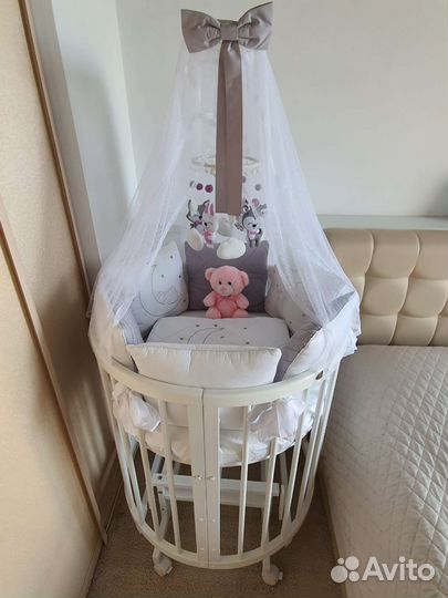 Кроватка детская с балдахином ComfortBaby 8-в-1