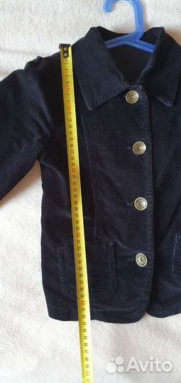 Пиджак школьный вельветовый черный