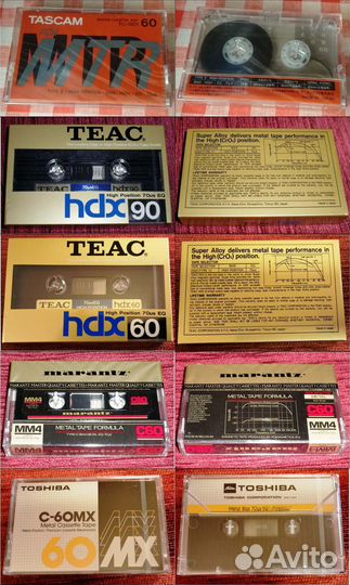 Nakamichi, Teac, Toshiba, Agfa аудиокассеты