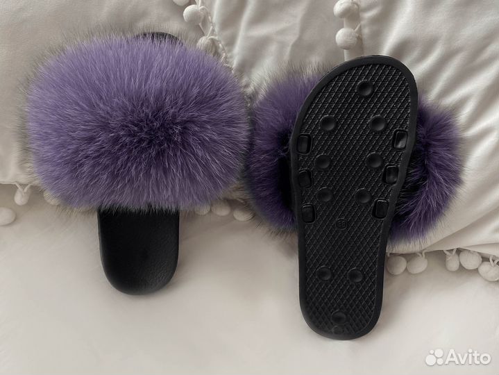 Тапочки из натурального меха