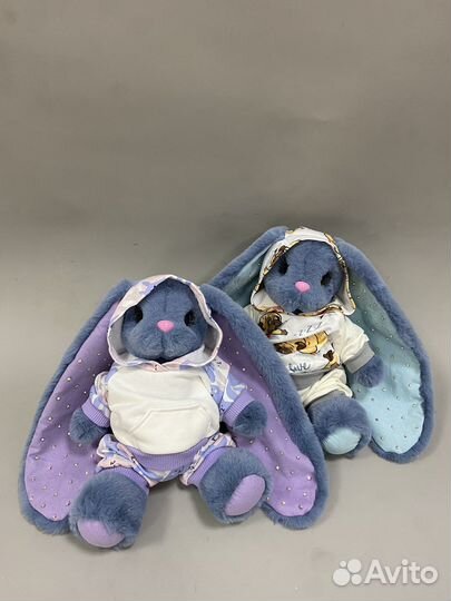 Мягкая игрушка заяц меховой ручная работа