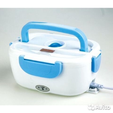 Ланч-бокс контейнер с подогревом синий