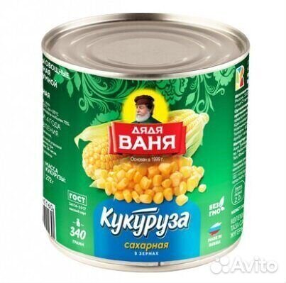 Консерва Кукуруза Дядя Ваня Сахарная 340г