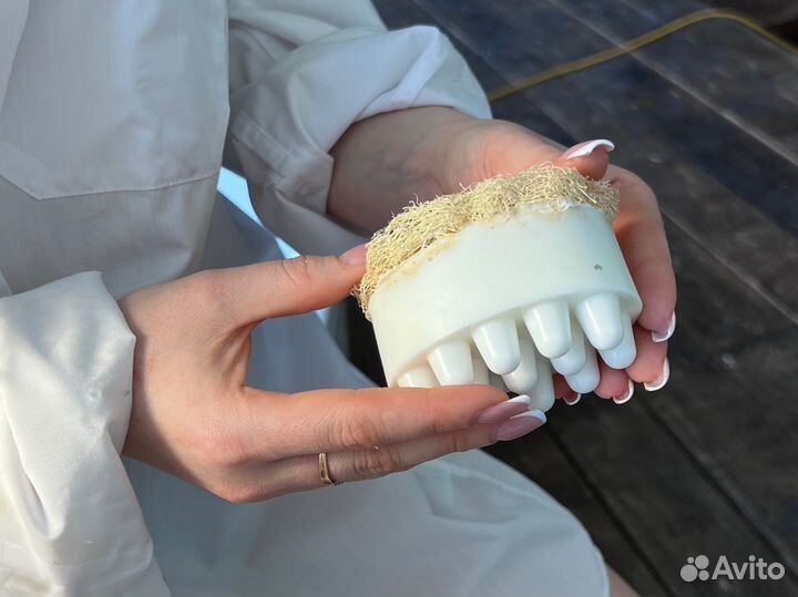 Мыло с люфой ручной работы