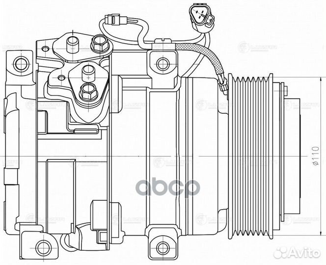 Компрессор кондиц. toyota land cruiser prado (0