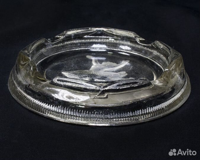 Пепельница Балерина, травление по стеклу, 1960-е г