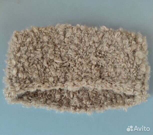 Вязаная тендовая повязка на голову букле 