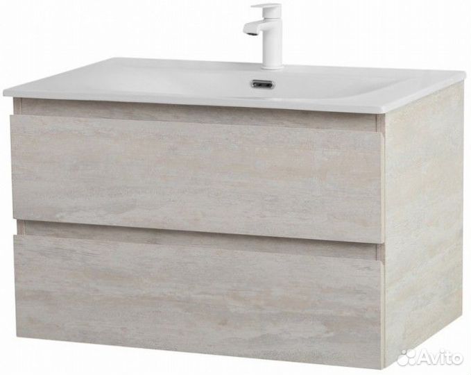 Тумба с раковиной и зеркалом Cezares Molveno 90-CZR-8099-90/50 Legno Bianco