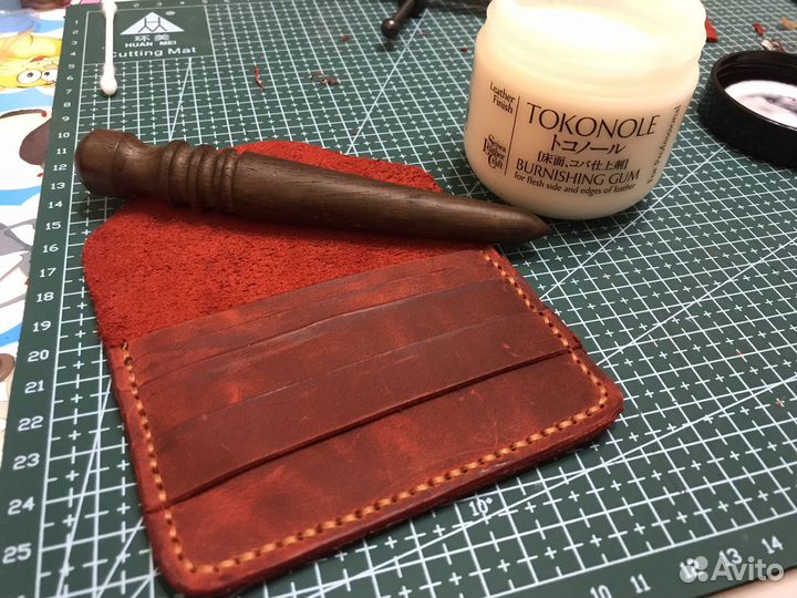 Кожаный изделие, кошелек ручная работа картхолдер